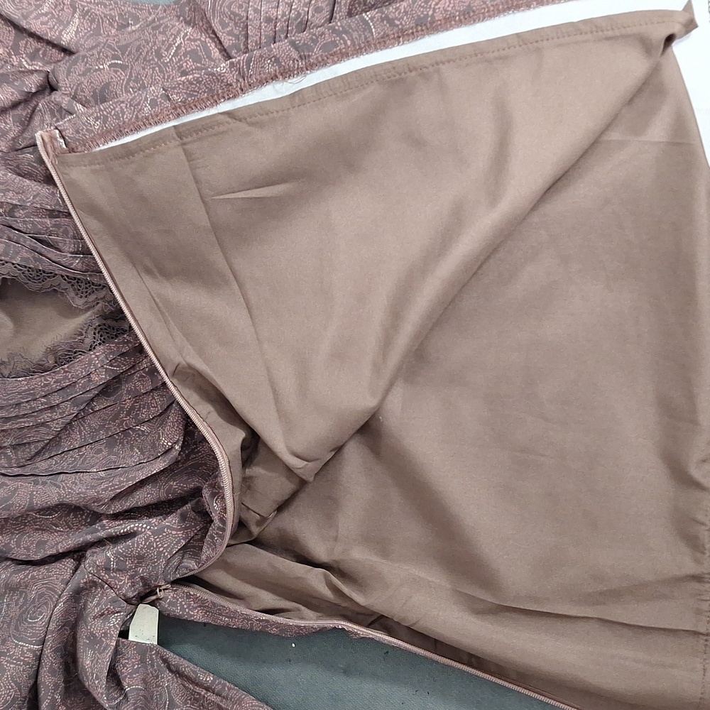 OYROSY Women's Brown Blouse Long Sleeve V Neck - Picture 9 of 14